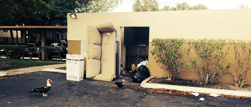 Lakepointe at Jacaranda Apartments in Plantation Florida Dumpster