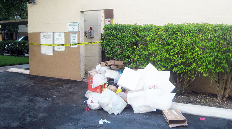 Lakepointe at Jacaranda Apartments in Plantation Florida Dumpster